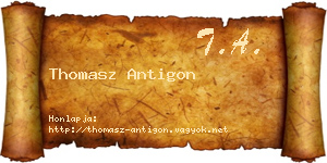 Thomasz Antigon névjegykártya